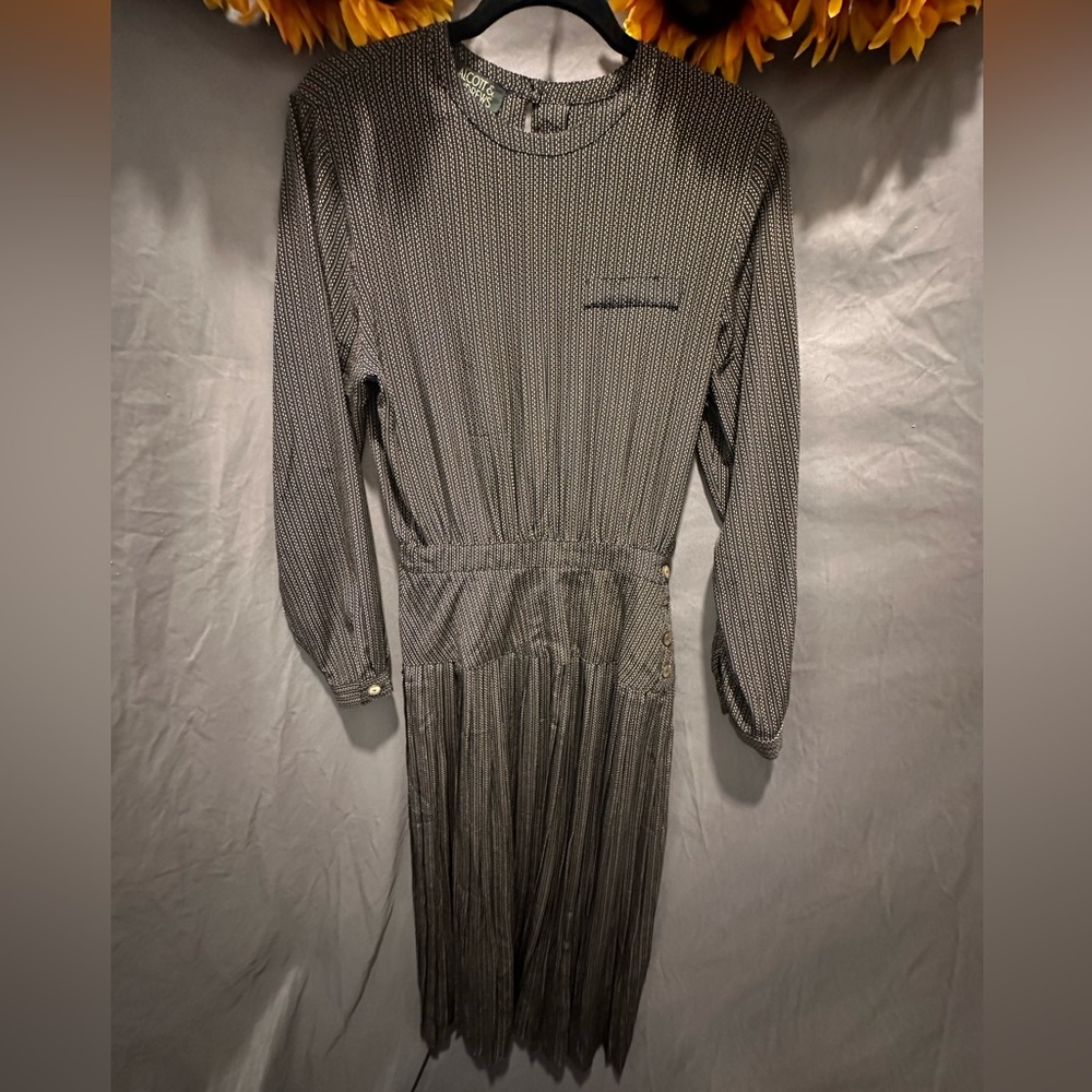 VINTAGE 100% SILK ALCOTT & ANDREWS MIDI-DRESS